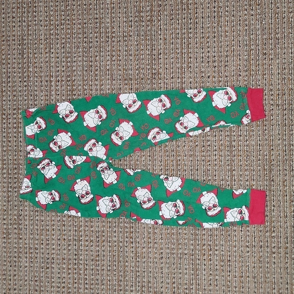 5/$25 Holiday Time size 4T toddler boys pajama pants Santa graphic says Yo Yo yo